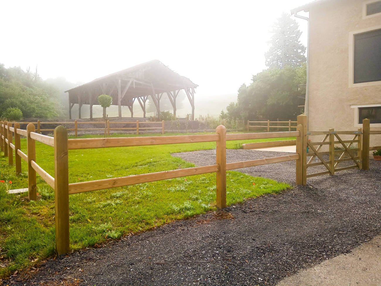 CLOTURE BOIS | Objectifs Paysage Clôtures et murets Blainville-sur-l'Eau 4